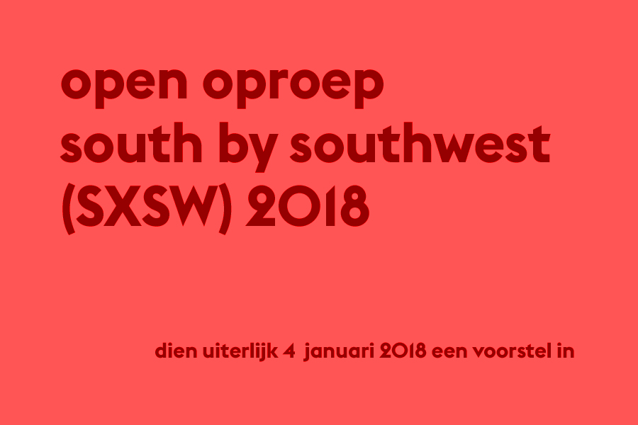 Open Oproep deelname South by Southwest 2018 openoproepensxsw2018.jpg