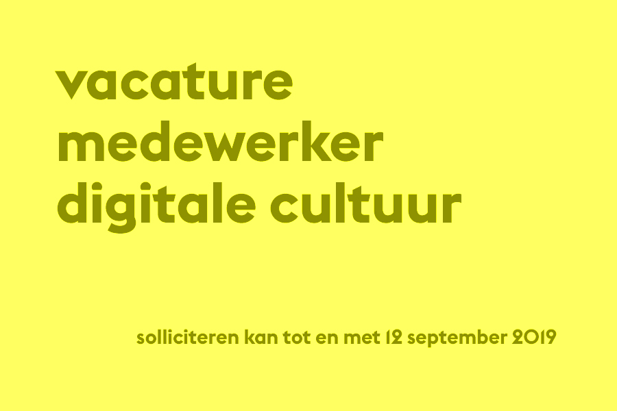 Vacature Stafmedewerker (Digitale cultuur) vacaturemedewerkerdigitalecultuur.jpg